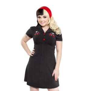 SOURPUSS CHERRIES ROSIE DRESS Size M